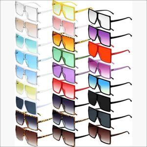 Oversized Square Sunglasses, Plastic, Polarized, 26 Pairs